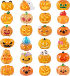 DIYDEC 24pcs Halloween Mini Resin Pumpkins, Tiny Figurines to Hide Toys by DIYDEC