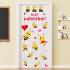JarThenaAMCS Valentine' s Day Bee Classroom Door Decoration Bulletin Board Set - Image 4