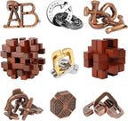 9pcs Difficulty Puzzles Gift for Adults, and Kids Brain Teaser Puzzles Game by ActPo