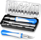 16 Pcs Premium Precision Craft Knife Set, 10 Replaceable Carbon Steel Blades by Unknown