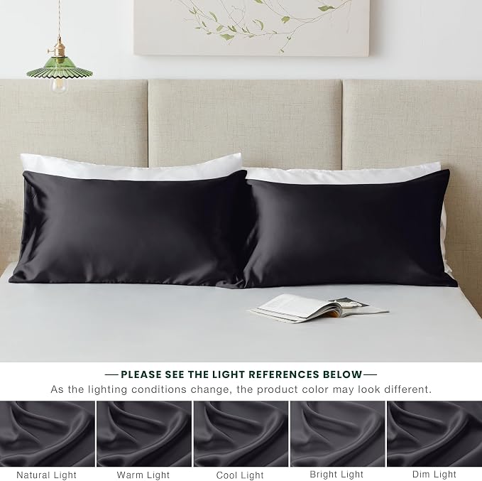 Love's cabin Satin Pillowcase Set of 2 Standard Size 20x26, Cooling Pillow - Image 6