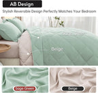 MUXHOMO 5 Pieces Twin Comforter Set, Reversible Bed in a Bag Twin Size - Image 3