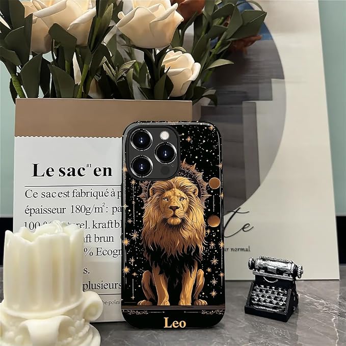 ZHEGAILIAN Case for iPhone 14 Pro, Galaxy Lion Gold Durable Shockproof Silicone - Image 7