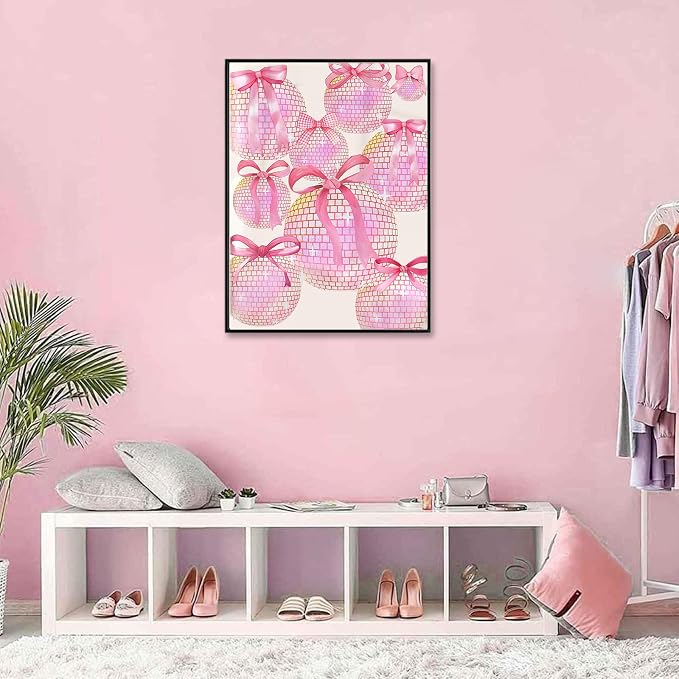 Pink Diamond Art Kits for Adults, 5D DIY Coquette Diamond Painting Kits for - Image 4
