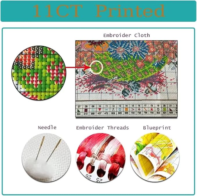 4 Pack Stamped Cross Stitch Kits - Image 8