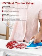 Heat Transfer Vinyl Bundle: 16 Pack 12" x 10" Red Heat Transfer Vinyl T-Shirt - Image 3