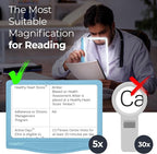 MagniPros 5X Large LED Hands-Free Full Page Magnifying Glass - Image 9