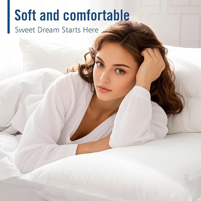 Piwaal Luxury Hotel Pillows for Sleeping 2 Pack, Bed Pillows Queen Size Set of 2 - Image 4