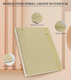 Graph Paper Notebook, Spiral Notebook Journal 8.5” x 11”, A4 Large Grid - Image 3