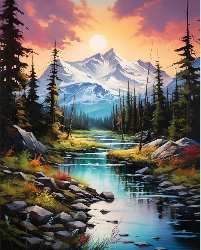 xackcme Mountain Paint by Numbers by xackcme