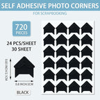Pajean 720 Pieces Photo Corners Self Adhesive Photo Corners - Image 2