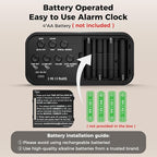 Acedeck Battery Operated Digital Clock: Cordless Small Alarm Clock - Image 3