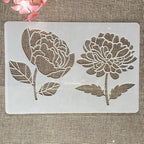 TIAMECH A4 Reusable Peony Flower Stencil - Image 3