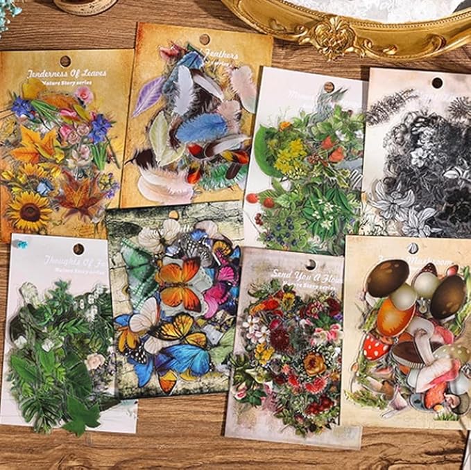 Imeepa 480Pcs Nature Stickers 8 Series Theme Scrapbooking Stickers | Plants - Image 5