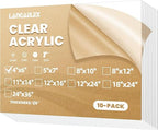 10 Pack 4x6 1/8" Clear Plexiglass Sheets by Langaelex