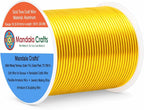 Mandala Crafts 20 Gauge Gold Tone Anodized Aluminum Craft Wire, 100 FT | Colored by MandalaCrafts