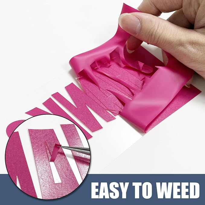 Rose Red Heat Transfer Vinyl HTV Roll 12" x 15ft. | Easy to Cut, Weed & Transfer - Image 5