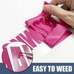 Rose Red Heat Transfer Vinyl HTV Roll 12" x 15ft. | Easy to Cut, Weed & Transfer - Image 5