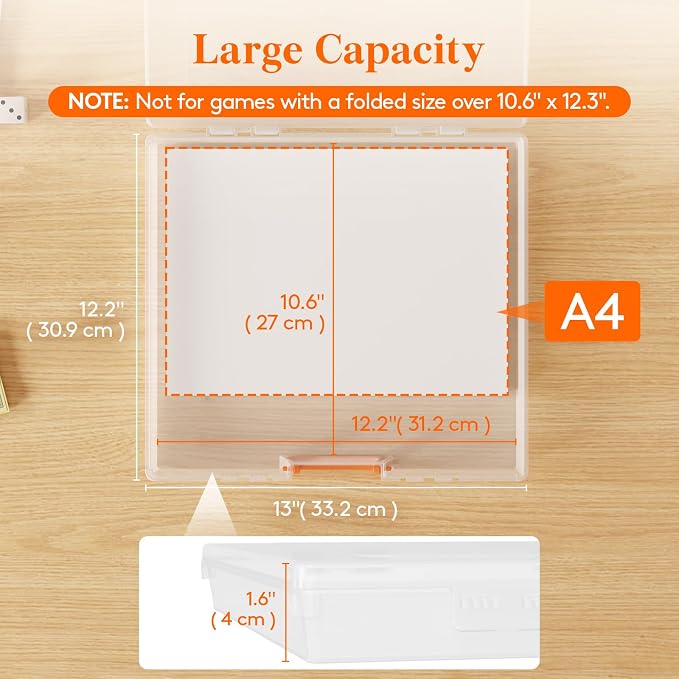 Lifewit 6 Pcs Board Game Storage Boxes, 12.2x10.6'' Paper Container - Image 2