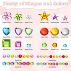 Lezmarket Gems Stickers for Kids Crafts, 10 Sheets Self-Adhesive Jewels - Image 3