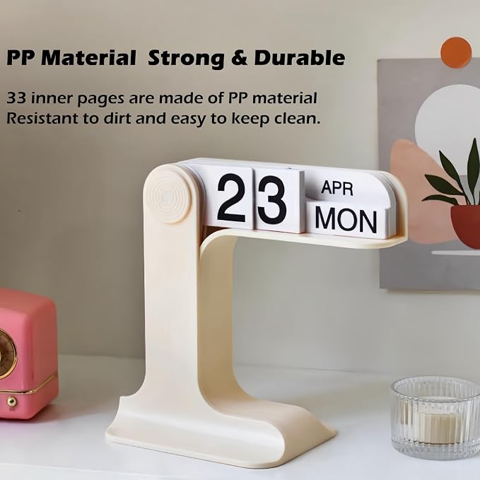 Perpetual Calendar, Standing Flip Calendar, Aesthetic Reusable Daily Page - Image 5