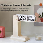 Perpetual Calendar, Standing Flip Calendar, Aesthetic Reusable Daily Page - Image 5