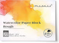 Fuumuui 11×15 Watercolor Paper Block, Textured Rough 100% Cotton Watercolor by FUUMUUI