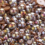 1000PCS Mixed Sizes 3/4/5/6/8/10mm Flatback Half Round Pearls Gems by Unknown