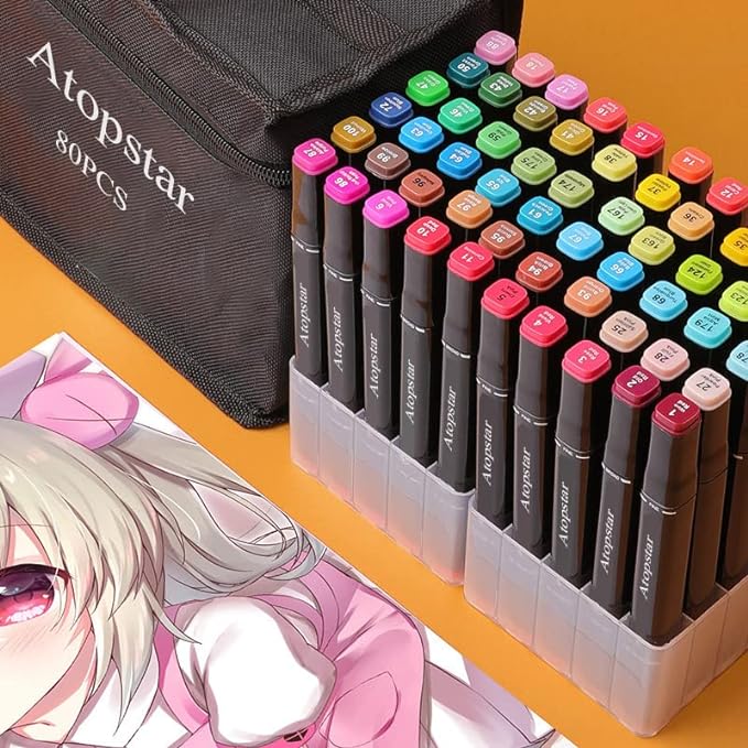 ATOPSTAR 80 Colors Alcohol Markers Pens Artist Drawing Art - Image 6