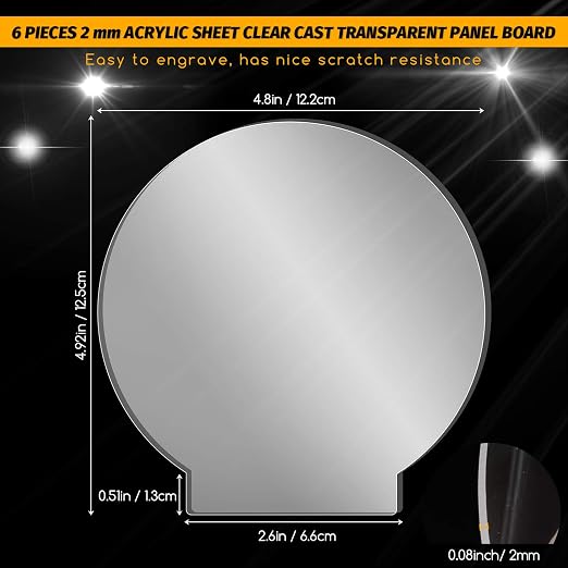 6 Pieces 2 mm Acrylic Sheet Transparent LED Film - Image 2