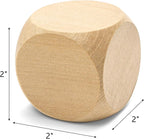ZEAYEA 20 Pcs Blank Wooden Dice, 2 inch Unfinished Square Blocks, Blank 6 Sided - Image 2