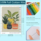 niurenmaoyi Green Plants Stamped Cross Stitch Kits - Image 2