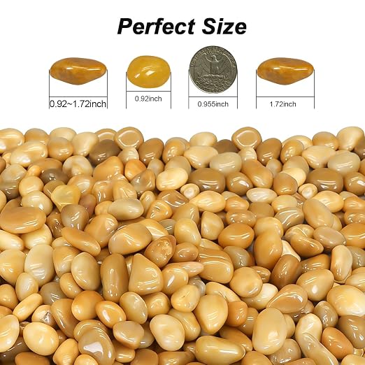 River Rocks for Landscaping, Virekm Decorative Ornamental Pebbles Garden - Image 2
