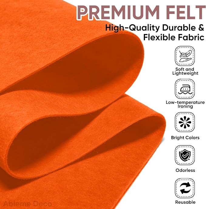 Soft Felt Fabric Sheet 18" x 36", 1.6mm Acrylic Craft Felt, Large Precut Sheet - Image 2