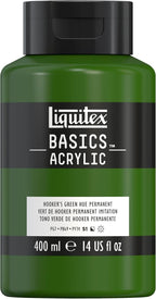 Liquitex BASICS Acrylic Paint, 400ml Bottle, Hooker’s Green Hue Permanent by Liquitex