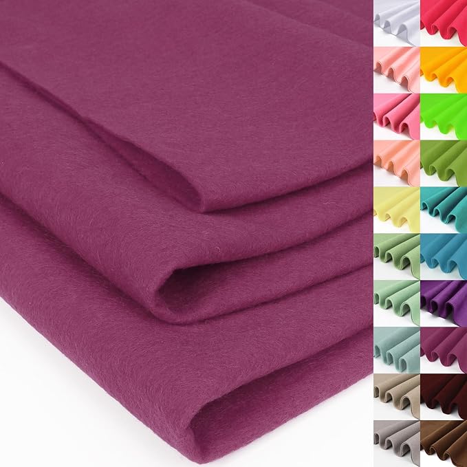 XSEINO Soft Felt Fabric, Large Single Piece, 36x72 Inch, 1.4mm Thick Fuchsia by XSEINOiscreating%EF%BC%81