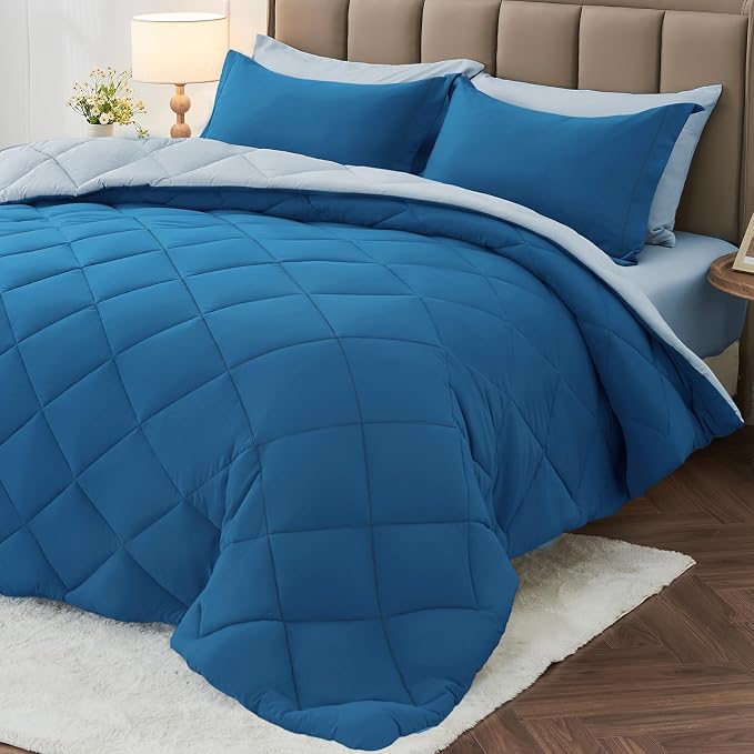 MUXHOMO 5 Pieces Twin XL Comforter Set, Reversible Bed in a Bag Twin XL Size by MUXHOMO