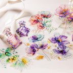 Yoksas 60 Pcs Large Holographic Shiny Flower Vase Scrapbooking Stickers - Image 3