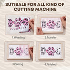 Tintnut Leopard Permanent Vinyl 8 Pcs 12x10in Pink Spots Adhesive Vinyl | - Image 3