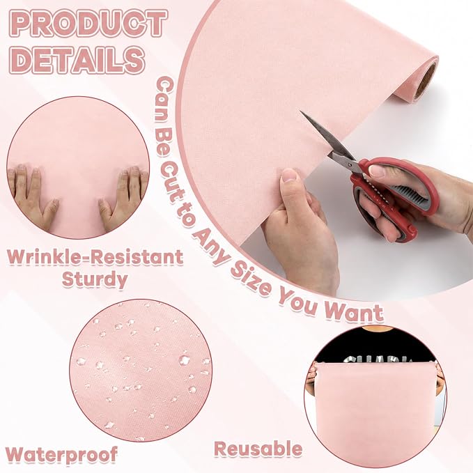 Blush Bulletin Board Paper Roll Non-Woven Fabric Bulletin Board Background - Image 3