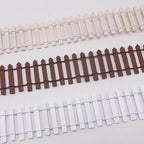 35 Inches Mini Fairy Garden Fence DIY Small Wood Decorative Picket Fence Micro - Image 3
