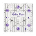 The Quilted Bear Square Quilting Ruler, Transparent Acrylic, Precise Bold Lines by TheQuiltedBearsProducts