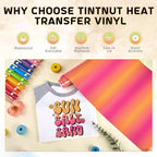 Tintnut Pink Yellow Gradient Heat Transfer Vinyl Roll, stretch washable - Image 3