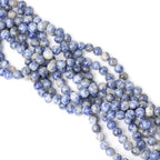 45PCS 8mm Natural Blue White Sodalite Gemstone Round Loose Beads - Image 4