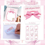 Pink Bow Sticky Notes Gifts, 9 Pack Pink Bow Christian Natepads 3x4 Inch - Image 3