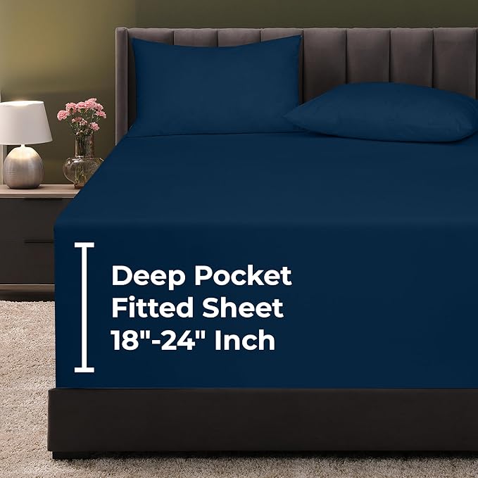 Royale Linens Extra Deep Pocket Twin Fitted Sheet Only by ROYALELINENS