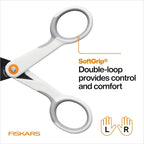 Fiskars Micro Trip Scissors, SoftGrip Precision Cutting Shears, Non-Stick - Image 4