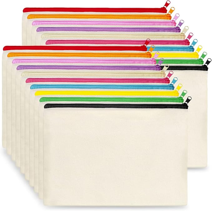Koolmox 20 Pcs Beige Canvas Pouch by Koolmox