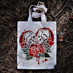 1 Piece Skeleton Lover Rose Craft Art Stencil, 11.8"x11.8" Skull Couple Plastic - Image 5