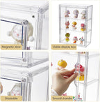 3 Tiers Clear Acrylic Display Case, Plastic Storage Bins - Image 4